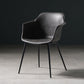 Scandinavian Dining Arm Chair Solid Back Side Chair with 4 Metal Legs for Home Use Dark Gray 1 Piece Clearhalo ' kitchen&dining_furn' 'Dining Chairs' 'Dining Tables & Seating' 'dining_chair' 'Furniture' 'furniture_dining_chair' 'Kitchen & Dining Furniture' 'kitchen' 3598342
