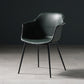 Scandinavian Dining Arm Chair Solid Back Side Chair with 4 Metal Legs for Home Use Blackish Green 1 Piece Clearhalo ' kitchen&dining_furn' 'Dining Chairs' 'Dining Tables & Seating' 'dining_chair' 'Furniture' 'furniture_dining_chair' 'Kitchen & Dining Furniture' 'kitchen' 3598345