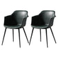 Scandinavian Dining Arm Chair Solid Back Side Chair with 4 Metal Legs for Home Use Blackish Green Set of 2 Clearhalo ' kitchen&dining_furn' 'Dining Chairs' 'Dining Tables & Seating' 'dining_chair' 'Furniture' 'furniture_dining_chair' 'Kitchen & Dining Furniture' 'kitchen' 3598346