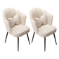 Scandinavian Dining Chair Solid Back Side Chair with 4 Metal Legs for Home Use Off-White 2 Piece Set Black Clearhalo ' kitchen&dining_furn' 'Dining Chairs' 'Dining Tables & Seating' 'dining_chair' 'furn' 'furn_dining_chair' 'Furniture' 'furniture_dining_chair' 'Kitchen & Dining Furniture' 'kitchen' 3598358