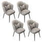 Scandinavian Dining Chair Solid Back Side Chair with 4 Metal Legs for Home Use Grey 4 Piece Set Black Clearhalo ' kitchen&dining_furn' 'Dining Chairs' 'Dining Tables & Seating' 'dining_chair' 'furn' 'furn_dining_chair' 'Furniture' 'furniture_dining_chair' 'Kitchen & Dining Furniture' 'kitchen' 3598368