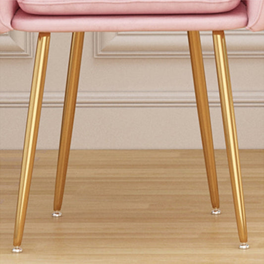 Scandinavian Dining Chair Solid Back Side Chair with 4 Metal Legs for Home Use Clearhalo ' kitchen&dining_furn' 'Dining Chairs' 'Dining Tables & Seating' 'dining_chair' 'furn' 'furn_dining_chair' 'Furniture' 'furniture_dining_chair' 'Kitchen & Dining Furniture' 'kitchen' 3598369