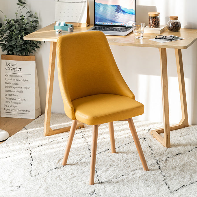 Scandinavian Beech Upholstered Side Chair Parsons Dining Chair for Home Clearhalo ' kitchen&dining_furn' 'Dining Chairs' 'Dining Tables & Seating' 'dining_chair' 'furn' 'furn_dining_chair' 'Furniture' 'furniture_dining_chair' 'Kitchen & Dining Furniture' 'kitchen' 3598372