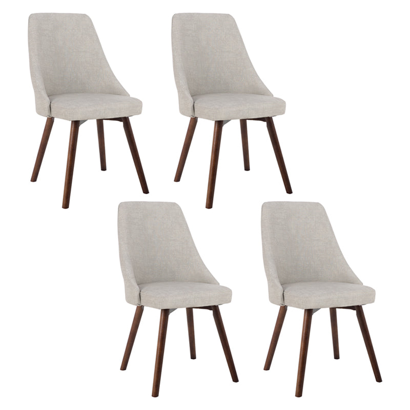 Scandinavian Beech Upholstered Side Chair Parsons Dining Chair for Home Brown Dark Gray 4 Piece Set Clearhalo ' kitchen&dining_furn' 'Dining Chairs' 'Dining Tables & Seating' 'dining_chair' 'furn' 'furn_dining_chair' 'Furniture' 'furniture_dining_chair' 'Kitchen & Dining Furniture' 'kitchen' 3598376