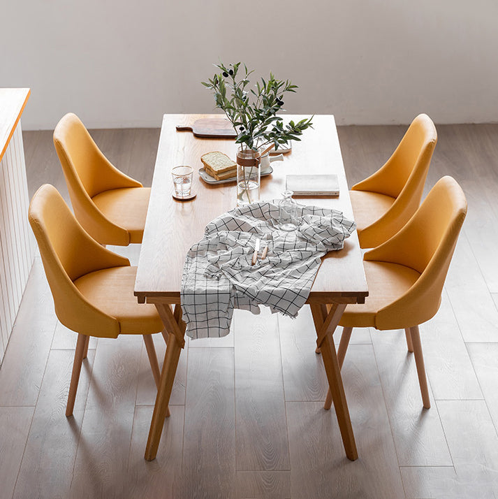 Scandinavian Beech Upholstered Side Chair Parsons Dining Chair for Home Clearhalo ' kitchen&dining_furn' 'Dining Chairs' 'Dining Tables & Seating' 'dining_chair' 'furn' 'furn_dining_chair' 'Furniture' 'furniture_dining_chair' 'Kitchen & Dining Furniture' 'kitchen' 3598378