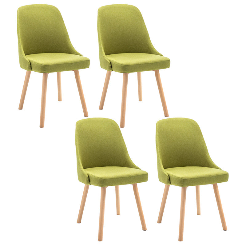 Scandinavian Beech Upholstered Side Chair Parsons Dining Chair for Home Natural Turquoise 4 Piece Set Clearhalo ' kitchen&dining_furn' 'Dining Chairs' 'Dining Tables & Seating' 'dining_chair' 'furn' 'furn_dining_chair' 'Furniture' 'furniture_dining_chair' 'Kitchen & Dining Furniture' 'kitchen' 3598386