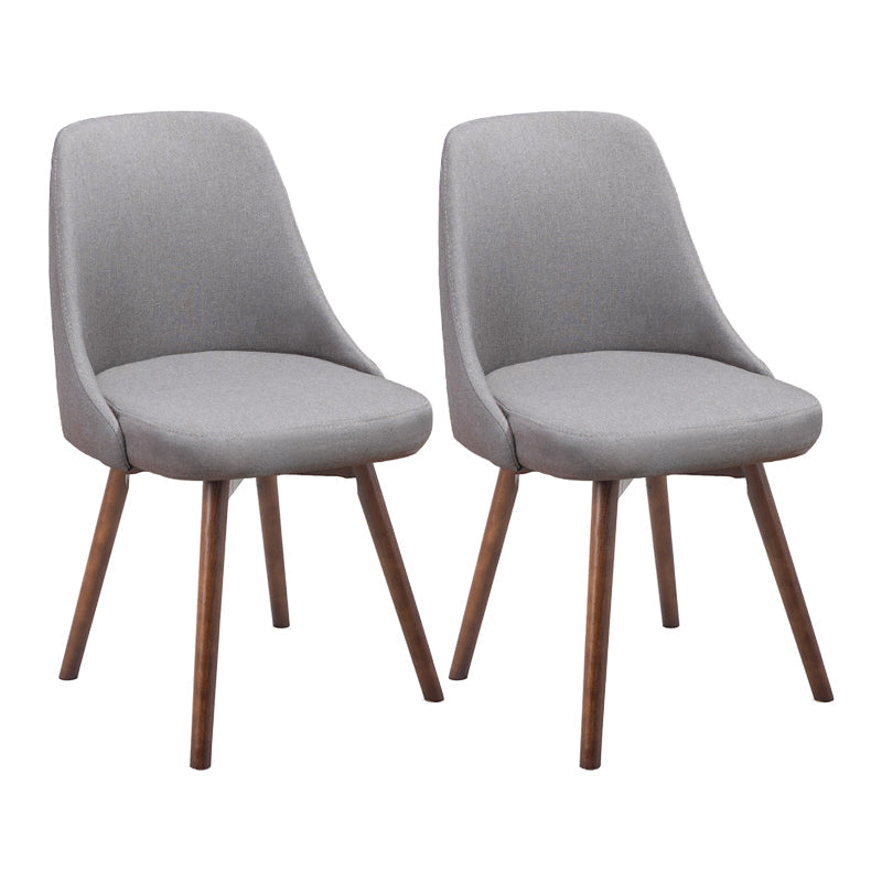 Scandinavian Beech Upholstered Side Chair Parsons Dining Chair for Home Walnut Dark Gray 2 Piece Set Clearhalo ' kitchen&dining_furn' 'Dining Chairs' 'Dining Tables & Seating' 'dining_chair' 'furn' 'furn_dining_chair' 'Furniture' 'furniture_dining_chair' 'Kitchen & Dining Furniture' 'kitchen' 3598390