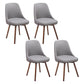 Scandinavian Beech Upholstered Side Chair Parsons Dining Chair for Home Walnut Dark Gray 4 Piece Set Clearhalo ' kitchen&dining_furn' 'Dining Chairs' 'Dining Tables & Seating' 'dining_chair' 'furn' 'furn_dining_chair' 'Furniture' 'furniture_dining_chair' 'Kitchen & Dining Furniture' 'kitchen' 3598392