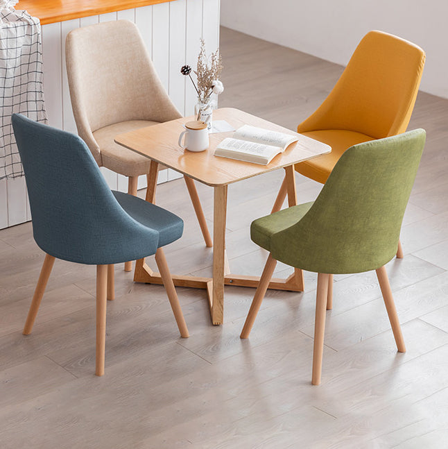 Scandinavian Beech Upholstered Side Chair Parsons Dining Chair for Home Clearhalo ' kitchen&dining_furn' 'Dining Chairs' 'Dining Tables & Seating' 'dining_chair' 'furn' 'furn_dining_chair' 'Furniture' 'furniture_dining_chair' 'Kitchen & Dining Furniture' 'kitchen' 3598393