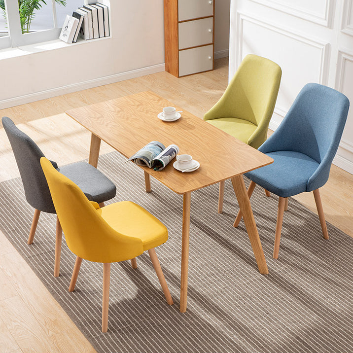 Scandinavian Beech Upholstered Side Chair Parsons Dining Chair for Home Clearhalo ' kitchen&dining_furn' 'Dining Chairs' 'Dining Tables & Seating' 'dining_chair' 'furn' 'furn_dining_chair' 'Furniture' 'furniture_dining_chair' 'Kitchen & Dining Furniture' 'kitchen' 3598394