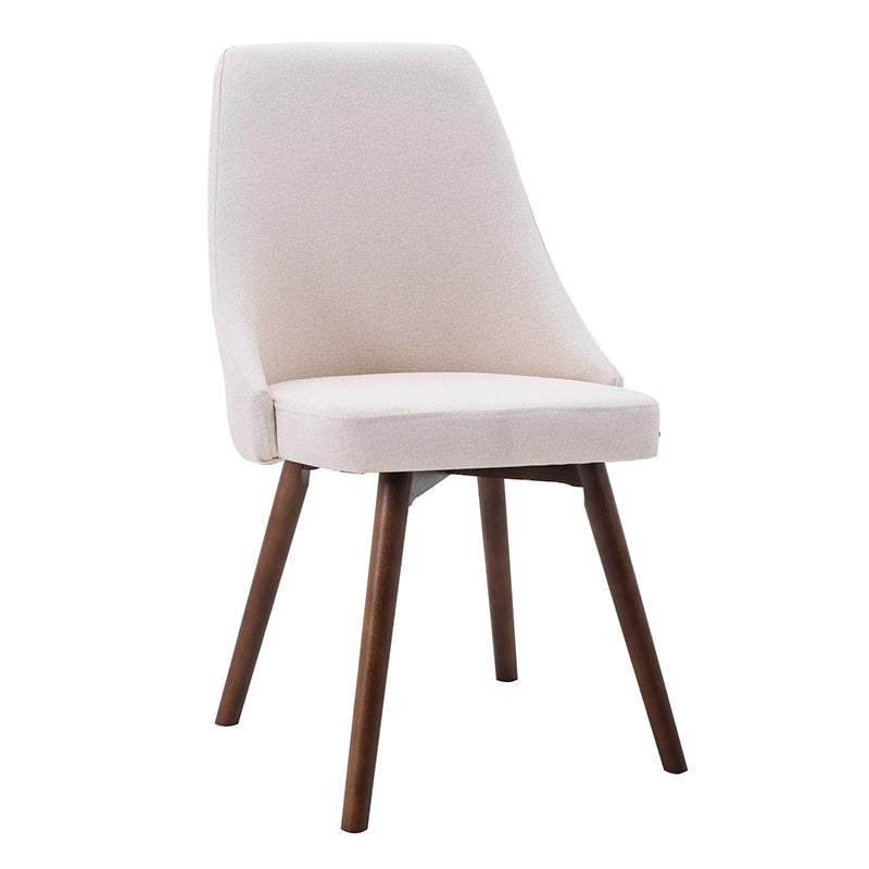 Scandinavian Beech Upholstered Side Chair Parsons Dining Chair for Home Walnut Beige 1 Piece Clearhalo ' kitchen&dining_furn' 'Dining Chairs' 'Dining Tables & Seating' 'dining_chair' 'furn' 'furn_dining_chair' 'Furniture' 'furniture_dining_chair' 'Kitchen & Dining Furniture' 'kitchen' 3598395