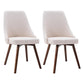 Scandinavian Beech Upholstered Side Chair Parsons Dining Chair for Home Walnut Beige 2 Piece Set Clearhalo ' kitchen&dining_furn' 'Dining Chairs' 'Dining Tables & Seating' 'dining_chair' 'furn' 'furn_dining_chair' 'Furniture' 'furniture_dining_chair' 'Kitchen & Dining Furniture' 'kitchen' 3598396
