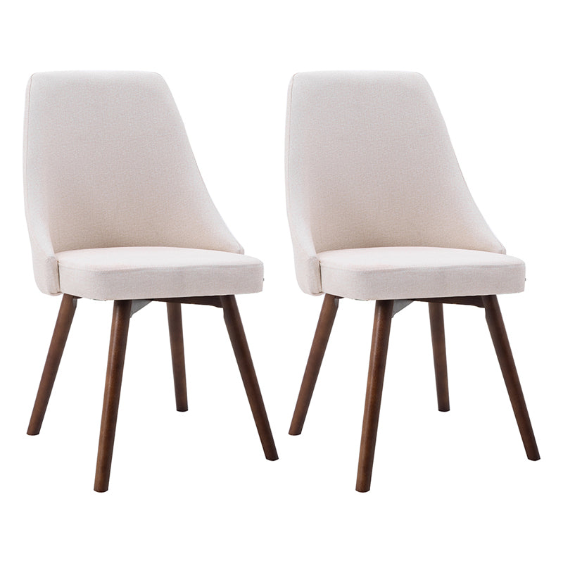 Scandinavian Beech Upholstered Side Chair Parsons Dining Chair for Home Walnut Beige 2 Piece Set Clearhalo ' kitchen&dining_furn' 'Dining Chairs' 'Dining Tables & Seating' 'dining_chair' 'furn' 'furn_dining_chair' 'Furniture' 'furniture_dining_chair' 'Kitchen & Dining Furniture' 'kitchen' 3598396