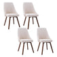 Scandinavian Beech Upholstered Side Chair Parsons Dining Chair for Home Walnut Beige 4 Piece Set Clearhalo ' kitchen&dining_furn' 'Dining Chairs' 'Dining Tables & Seating' 'dining_chair' 'furn' 'furn_dining_chair' 'Furniture' 'furniture_dining_chair' 'Kitchen & Dining Furniture' 'kitchen' 3598397