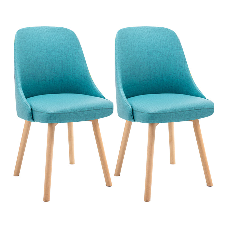 Scandinavian Beech Upholstered Side Chair Parsons Dining Chair for Home Wood Green 2 Piece Set Clearhalo ' kitchen&dining_furn' 'Dining Chairs' 'Dining Tables & Seating' 'dining_chair' 'furn' 'furn_dining_chair' 'Furniture' 'furniture_dining_chair' 'Kitchen & Dining Furniture' 'kitchen' 3598399