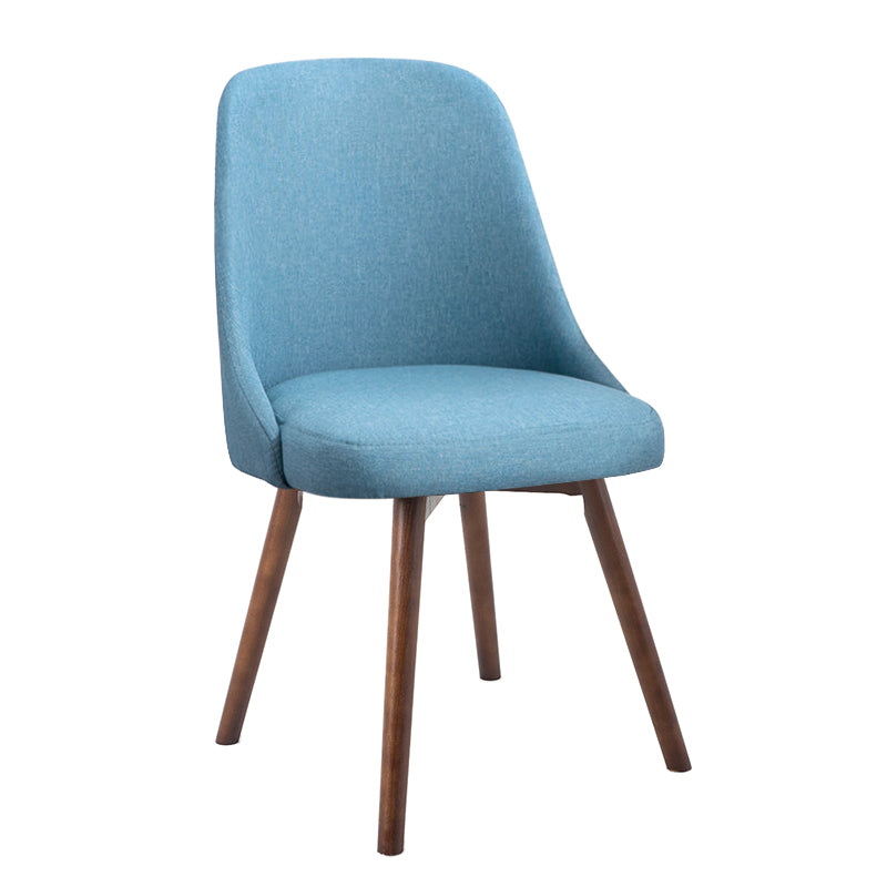 Scandinavian Beech Upholstered Side Chair Parsons Dining Chair for Home Walnut Blue 1 Piece Clearhalo ' kitchen&dining_furn' 'Dining Chairs' 'Dining Tables & Seating' 'dining_chair' 'furn' 'furn_dining_chair' 'Furniture' 'furniture_dining_chair' 'Kitchen & Dining Furniture' 'kitchen' 3598401