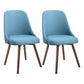 Scandinavian Beech Upholstered Side Chair Parsons Dining Chair for Home Walnut Blue 2 Piece Set Clearhalo ' kitchen&dining_furn' 'Dining Chairs' 'Dining Tables & Seating' 'dining_chair' 'furn' 'furn_dining_chair' 'Furniture' 'furniture_dining_chair' 'Kitchen & Dining Furniture' 'kitchen' 3598402