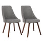 Scandinavian Beech Upholstered Side Chair Parsons Dining Chair for Home Walnut Gray 2 Piece Set Clearhalo ' kitchen&dining_furn' 'Dining Chairs' 'Dining Tables & Seating' 'dining_chair' 'furn' 'furn_dining_chair' 'Furniture' 'furniture_dining_chair' 'Kitchen & Dining Furniture' 'kitchen' 3598405