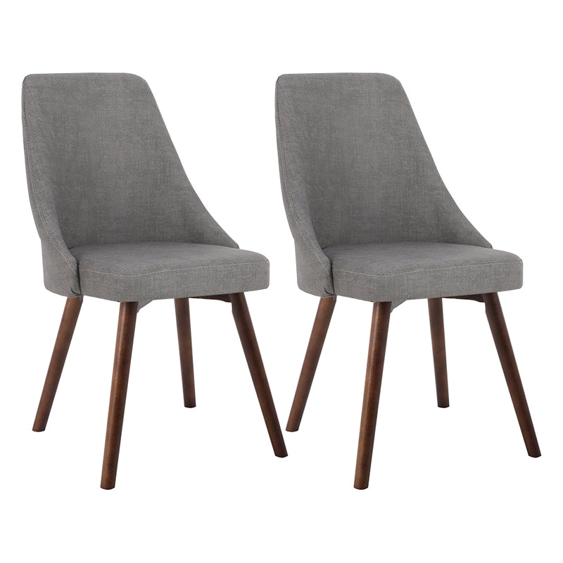 Scandinavian Beech Upholstered Side Chair Parsons Dining Chair for Home Walnut Gray 2 Piece Set Clearhalo ' kitchen&dining_furn' 'Dining Chairs' 'Dining Tables & Seating' 'dining_chair' 'furn' 'furn_dining_chair' 'Furniture' 'furniture_dining_chair' 'Kitchen & Dining Furniture' 'kitchen' 3598405