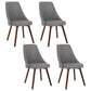 Scandinavian Beech Upholstered Side Chair Parsons Dining Chair for Home Walnut Gray 4 Piece Set Clearhalo ' kitchen&dining_furn' 'Dining Chairs' 'Dining Tables & Seating' 'dining_chair' 'furn' 'furn_dining_chair' 'Furniture' 'furniture_dining_chair' 'Kitchen & Dining Furniture' 'kitchen' 3598406