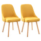 Scandinavian Beech Upholstered Side Chair Parsons Dining Chair for Home Wood Yellow 2 Piece Set Clearhalo ' kitchen&dining_furn' 'Dining Chairs' 'Dining Tables & Seating' 'dining_chair' 'furn' 'furn_dining_chair' 'Furniture' 'furniture_dining_chair' 'Kitchen & Dining Furniture' 'kitchen' 3598408