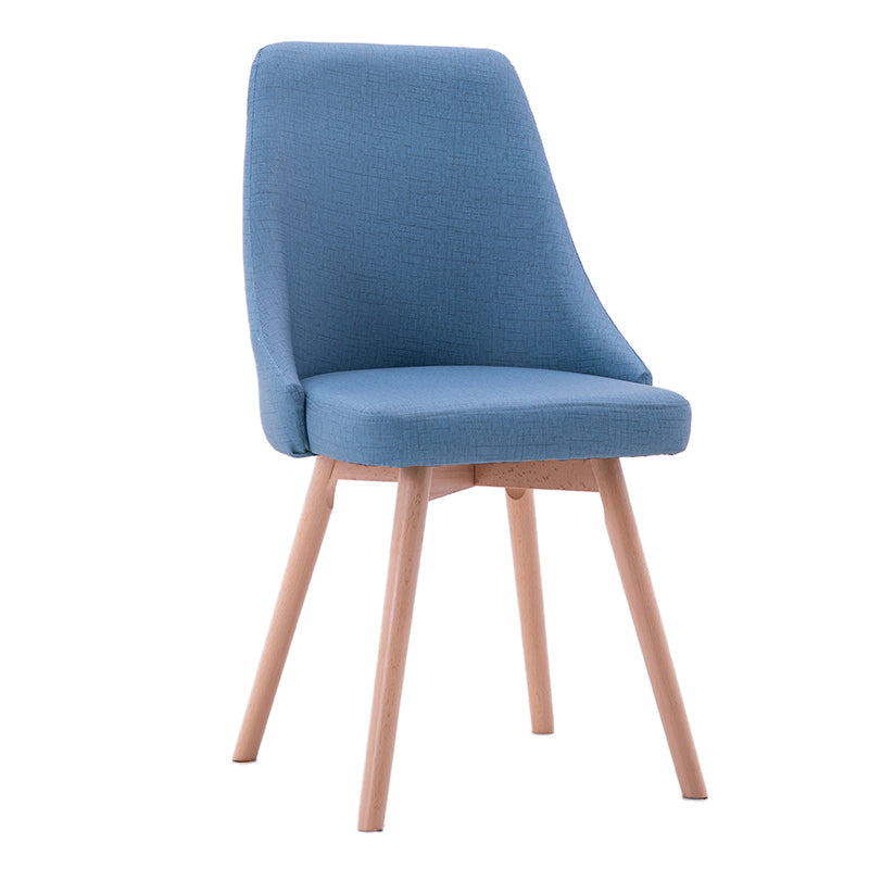 Scandinavian Beech Upholstered Side Chair Parsons Dining Chair for Home Wood Blue 1 Piece Clearhalo ' kitchen&dining_furn' 'Dining Chairs' 'Dining Tables & Seating' 'dining_chair' 'furn' 'furn_dining_chair' 'Furniture' 'furniture_dining_chair' 'Kitchen & Dining Furniture' 'kitchen' 3598410