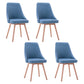Scandinavian Beech Upholstered Side Chair Parsons Dining Chair for Home Wood Blue 4 Piece Set Clearhalo ' kitchen&dining_furn' 'Dining Chairs' 'Dining Tables & Seating' 'dining_chair' 'furn' 'furn_dining_chair' 'Furniture' 'furniture_dining_chair' 'Kitchen & Dining Furniture' 'kitchen' 3598412