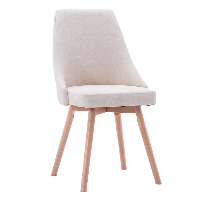 Scandinavian Beech Upholstered Side Chair Parsons Dining Chair for Home Wood Beige 1 Piece Clearhalo ' kitchen&dining_furn' 'Dining Chairs' 'Dining Tables & Seating' 'dining_chair' 'furn' 'furn_dining_chair' 'Furniture' 'furniture_dining_chair' 'Kitchen & Dining Furniture' 'kitchen' 3598413
