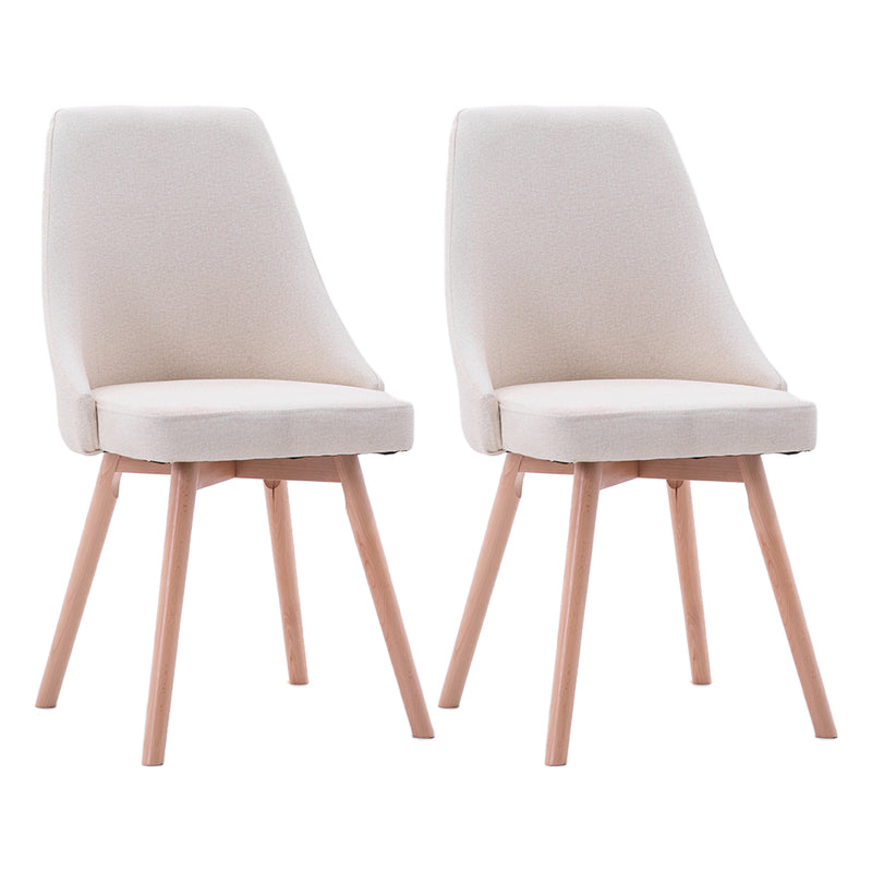 Scandinavian Beech Upholstered Side Chair Parsons Dining Chair for Home Wood Beige 2 Piece Set Clearhalo ' kitchen&dining_furn' 'Dining Chairs' 'Dining Tables & Seating' 'dining_chair' 'furn' 'furn_dining_chair' 'Furniture' 'furniture_dining_chair' 'Kitchen & Dining Furniture' 'kitchen' 3598414