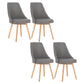 Scandinavian Beech Upholstered Side Chair Parsons Dining Chair for Home Wood Gray 4 Piece Set Clearhalo ' kitchen&dining_furn' 'Dining Chairs' 'Dining Tables & Seating' 'dining_chair' 'furn' 'furn_dining_chair' 'Furniture' 'furniture_dining_chair' 'Kitchen & Dining Furniture' 'kitchen' 3598418