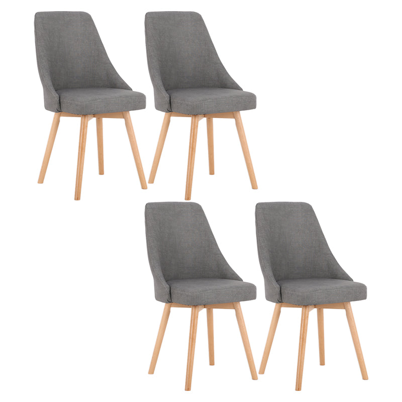Scandinavian Beech Upholstered Side Chair Parsons Dining Chair for Home Wood Gray 4 Piece Set Clearhalo ' kitchen&dining_furn' 'Dining Chairs' 'Dining Tables & Seating' 'dining_chair' 'furn' 'furn_dining_chair' 'Furniture' 'furniture_dining_chair' 'Kitchen & Dining Furniture' 'kitchen' 3598418