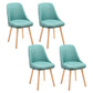 Scandinavian Beech Upholstered Side Chair Parsons Dining Chair for Home Natural Green 4 Piece Set Clearhalo ' kitchen&dining_furn' 'Dining Chairs' 'Dining Tables & Seating' 'dining_chair' 'furn' 'furn_dining_chair' 'Furniture' 'furniture_dining_chair' 'Kitchen & Dining Furniture' 'kitchen' 3598421