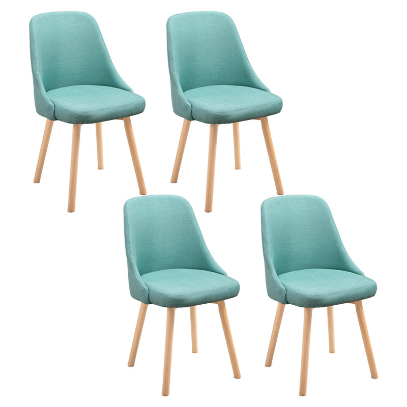 Scandinavian Beech Upholstered Side Chair Parsons Dining Chair for Home Natural Green 4 Piece Set Clearhalo ' kitchen&dining_furn' 'Dining Chairs' 'Dining Tables & Seating' 'dining_chair' 'furn' 'furn_dining_chair' 'Furniture' 'furniture_dining_chair' 'Kitchen & Dining Furniture' 'kitchen' 3598421