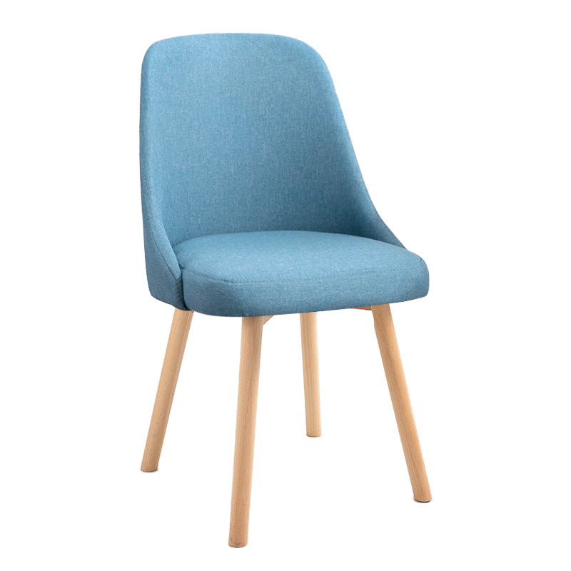 Scandinavian Beech Upholstered Side Chair Parsons Dining Chair for Home Natural Blue 1 Piece Clearhalo ' kitchen&dining_furn' 'Dining Chairs' 'Dining Tables & Seating' 'dining_chair' 'furn' 'furn_dining_chair' 'Furniture' 'furniture_dining_chair' 'Kitchen & Dining Furniture' 'kitchen' 3598422