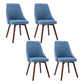 Scandinavian Beech Upholstered Side Chair Parsons Dining Chair for Home Brown Blue 4 Piece Set Clearhalo ' kitchen&dining_furn' 'Dining Chairs' 'Dining Tables & Seating' 'dining_chair' 'furn' 'furn_dining_chair' 'Furniture' 'furniture_dining_chair' 'Kitchen & Dining Furniture' 'kitchen' 3598430