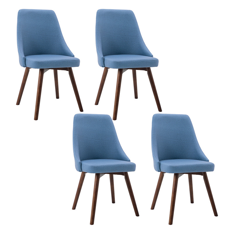Scandinavian Beech Upholstered Side Chair Parsons Dining Chair for Home Brown Blue 4 Piece Set Clearhalo ' kitchen&dining_furn' 'Dining Chairs' 'Dining Tables & Seating' 'dining_chair' 'furn' 'furn_dining_chair' 'Furniture' 'furniture_dining_chair' 'Kitchen & Dining Furniture' 'kitchen' 3598430