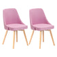 Scandinavian Beech Upholstered Side Chair Parsons Dining Chair for Home Natural Violet 2 Piece Set Clearhalo ' kitchen&dining_furn' 'Dining Chairs' 'Dining Tables & Seating' 'dining_chair' 'furn' 'furn_dining_chair' 'Furniture' 'furniture_dining_chair' 'Kitchen & Dining Furniture' 'kitchen' 3598432