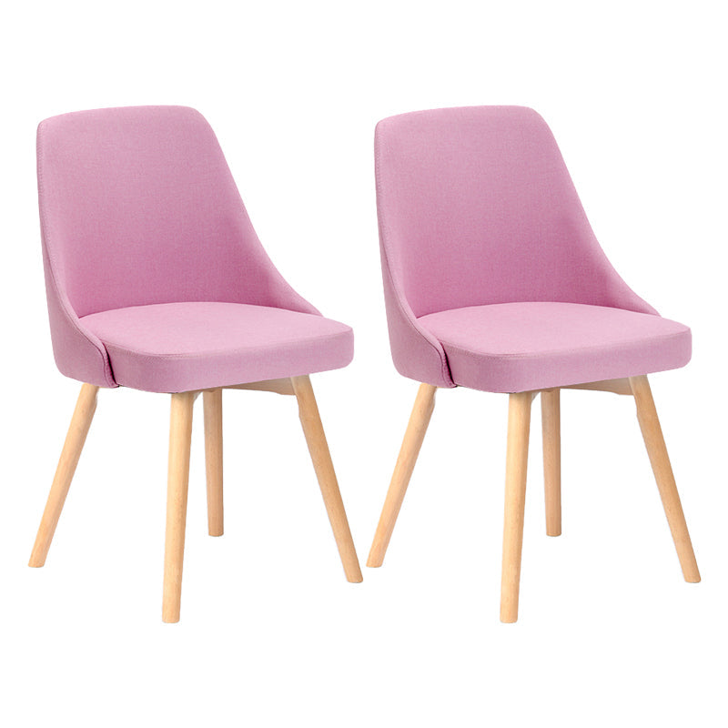 Scandinavian Beech Upholstered Side Chair Parsons Dining Chair for Home Natural Violet 2 Piece Set Clearhalo ' kitchen&dining_furn' 'Dining Chairs' 'Dining Tables & Seating' 'dining_chair' 'furn' 'furn_dining_chair' 'Furniture' 'furniture_dining_chair' 'Kitchen & Dining Furniture' 'kitchen' 3598432