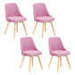 Scandinavian Beech Upholstered Side Chair Parsons Dining Chair for Home Natural Violet 4 Piece Set Clearhalo ' kitchen&dining_furn' 'Dining Chairs' 'Dining Tables & Seating' 'dining_chair' 'furn' 'furn_dining_chair' 'Furniture' 'furniture_dining_chair' 'Kitchen & Dining Furniture' 'kitchen' 3598433