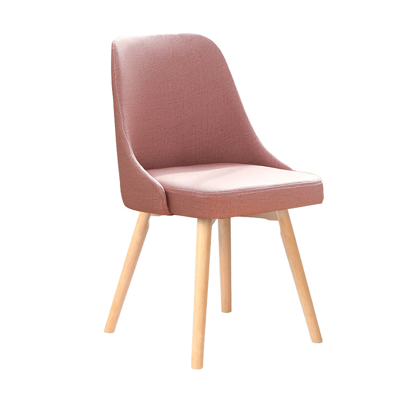 Scandinavian Beech Upholstered Side Chair Parsons Dining Chair for Home Natural Red 1 Piece Clearhalo ' kitchen&dining_furn' 'Dining Chairs' 'Dining Tables & Seating' 'dining_chair' 'furn' 'furn_dining_chair' 'Furniture' 'furniture_dining_chair' 'Kitchen & Dining Furniture' 'kitchen' 3598434
