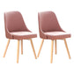 Scandinavian Beech Upholstered Side Chair Parsons Dining Chair for Home Natural Red 2 Piece Set Clearhalo ' kitchen&dining_furn' 'Dining Chairs' 'Dining Tables & Seating' 'dining_chair' 'furn' 'furn_dining_chair' 'Furniture' 'furniture_dining_chair' 'Kitchen & Dining Furniture' 'kitchen' 3598435