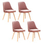 Scandinavian Beech Upholstered Side Chair Parsons Dining Chair for Home Natural Red 4 Piece Set Clearhalo ' kitchen&dining_furn' 'Dining Chairs' 'Dining Tables & Seating' 'dining_chair' 'furn' 'furn_dining_chair' 'Furniture' 'furniture_dining_chair' 'Kitchen & Dining Furniture' 'kitchen' 3598436