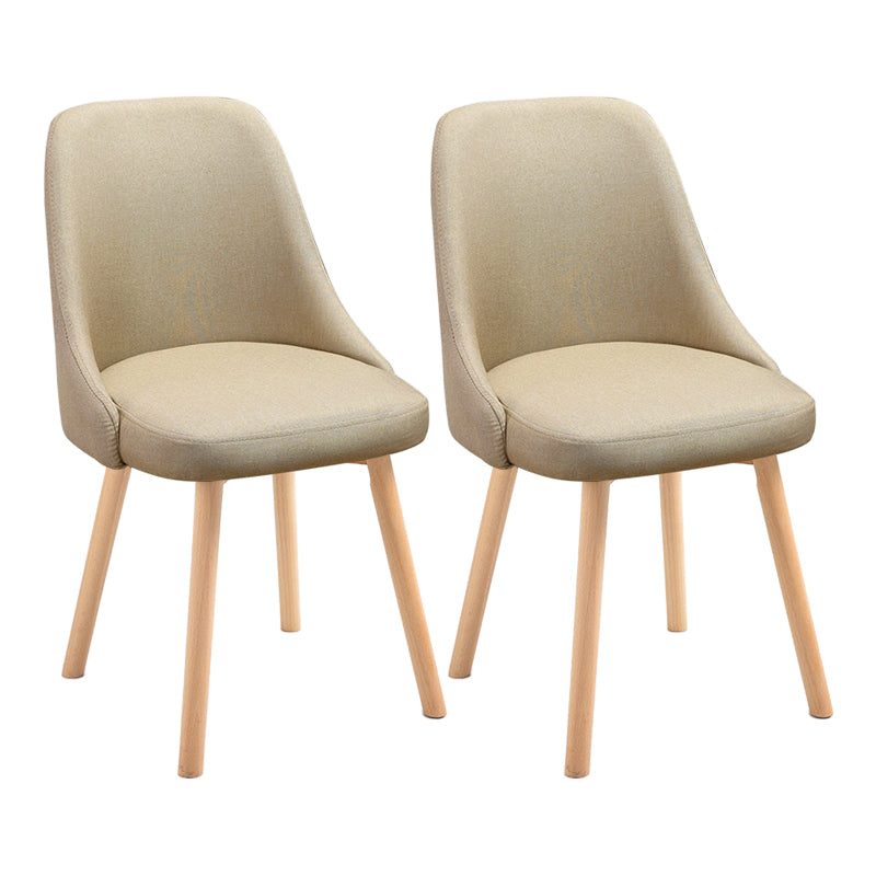 Scandinavian Beech Upholstered Side Chair Parsons Dining Chair for Home Natural Brown 2 Piece Set Clearhalo ' kitchen&dining_furn' 'Dining Chairs' 'Dining Tables & Seating' 'dining_chair' 'furn' 'furn_dining_chair' 'Furniture' 'furniture_dining_chair' 'Kitchen & Dining Furniture' 'kitchen' 3598438