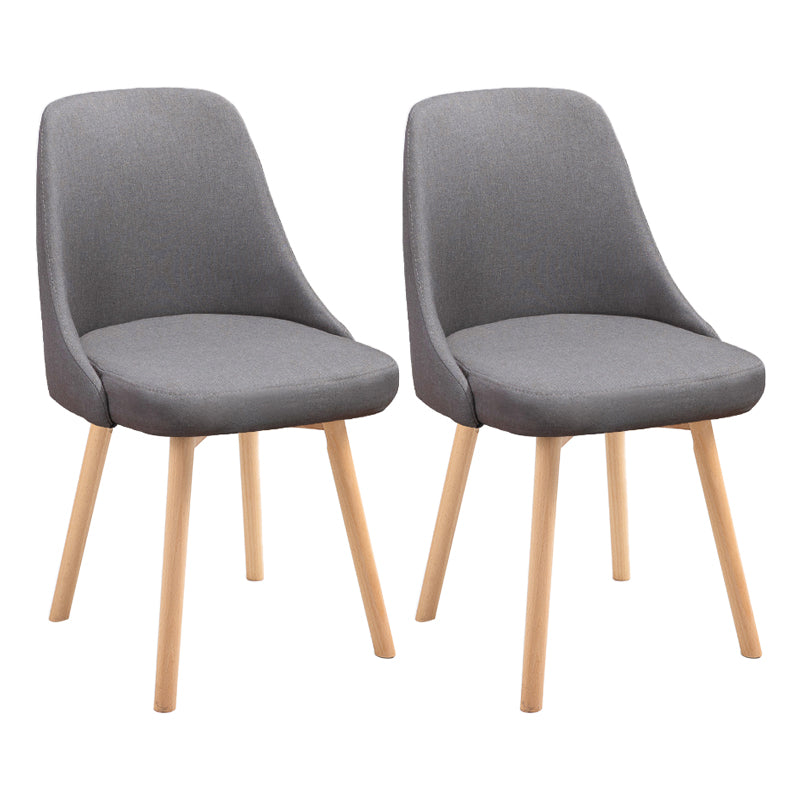 Scandinavian Beech Upholstered Side Chair Parsons Dining Chair for Home Natural Gray 2 Piece Set Clearhalo ' kitchen&dining_furn' 'Dining Chairs' 'Dining Tables & Seating' 'dining_chair' 'furn' 'furn_dining_chair' 'Furniture' 'furniture_dining_chair' 'Kitchen & Dining Furniture' 'kitchen' 3598441