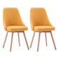 Scandinavian Beech Upholstered Side Chair Parsons Dining Chair for Home Natural Yellow 2 Piece Set Clearhalo ' kitchen&dining_furn' 'Dining Chairs' 'Dining Tables & Seating' 'dining_chair' 'furn' 'furn_dining_chair' 'Furniture' 'furniture_dining_chair' 'Kitchen & Dining Furniture' 'kitchen' 3598444