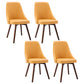 Scandinavian Beech Upholstered Side Chair Parsons Dining Chair for Home Walnut Yellow 4 Piece Set Clearhalo ' kitchen&dining_furn' 'Dining Chairs' 'Dining Tables & Seating' 'dining_chair' 'furn' 'furn_dining_chair' 'Furniture' 'furniture_dining_chair' 'Kitchen & Dining Furniture' 'kitchen' 3598448