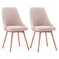 Scandinavian Beech Upholstered Side Chair Parsons Dining Chair for Home Natural Pink 2 Piece Set Clearhalo ' kitchen&dining_furn' 'Dining Chairs' 'Dining Tables & Seating' 'dining_chair' 'furn' 'furn_dining_chair' 'Furniture' 'furniture_dining_chair' 'Kitchen & Dining Furniture' 'kitchen' 3598450