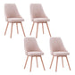 Scandinavian Beech Upholstered Side Chair Parsons Dining Chair for Home Natural Pink 4 Piece Set Clearhalo ' kitchen&dining_furn' 'Dining Chairs' 'Dining Tables & Seating' 'dining_chair' 'furn' 'furn_dining_chair' 'Furniture' 'furniture_dining_chair' 'Kitchen & Dining Furniture' 'kitchen' 3598451