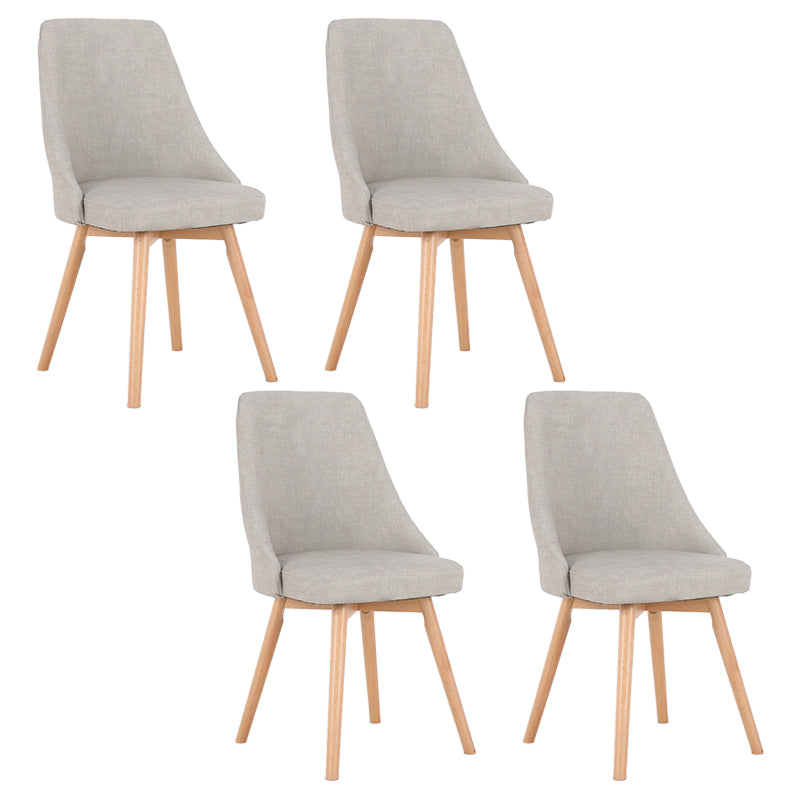 Scandinavian Beech Upholstered Side Chair Parsons Dining Chair for Home Wood Dark Gray 4 Piece Set Clearhalo ' kitchen&dining_furn' 'Dining Chairs' 'Dining Tables & Seating' 'dining_chair' 'furn' 'furn_dining_chair' 'Furniture' 'furniture_dining_chair' 'Kitchen & Dining Furniture' 'kitchen' 3598454