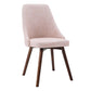 Scandinavian Beech Upholstered Side Chair Parsons Dining Chair for Home Walnut Pink 1 Piece Clearhalo ' kitchen&dining_furn' 'Dining Chairs' 'Dining Tables & Seating' 'dining_chair' 'furn' 'furn_dining_chair' 'Furniture' 'furniture_dining_chair' 'Kitchen & Dining Furniture' 'kitchen' 3598458